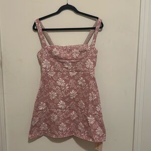 SHEIN baé pink floral party dress